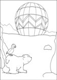 coloring page Lars the little polar bear